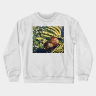 "Still Life" a reduction Linocut print, by Geoff Hargraves Crewneck Sweatshirt